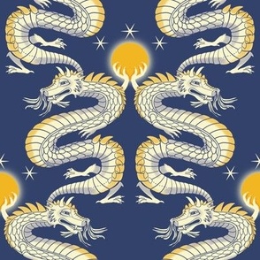 (M) Golden Dragon  2024  with ball and Stars for Year of the dragon