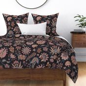 INDIAN FLORAL Dark Muted Large Scale