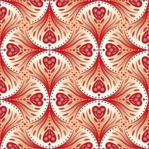 Folk Hearts Red White