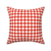 Red Abstract Gingham Check Square Grid