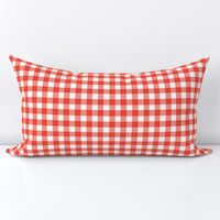 Red Abstract Gingham Check Square Grid Coordinate