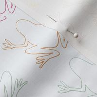 Outline Frogs White SMALL