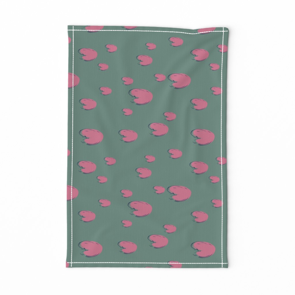 Lily Pads Green Pink SMALL