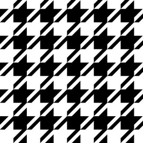 EXTRA SMALL Modern Black and White Timeless Classic Abstract Geometric Houndstooth 