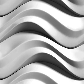 Rippled White and Grey Waves