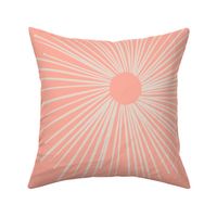 Warm Minimalism Single Starburst in 'Stone' on 'Rose'