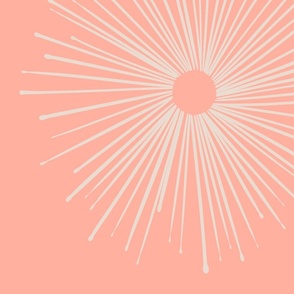 Warm Minimalism Single Starburst in 'Stone' on 'Rose'