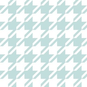 EXTRA SMALL Modern Pastel Aqua Green and White Timeless Abstract Geometric Houndstooth 