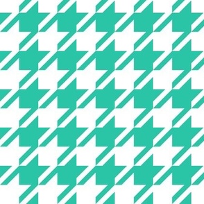 EXTRA SMALL Modern Vibrant Bright Green and White Timeless Abstract Geometric Houndstooth 
