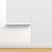 EXTRA SMALL Modern Neutral Light Grey and White Timeless Abstract Geometric Houndstooth 