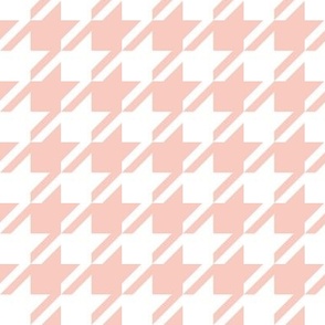 EXTRA SMALL Modern Pastel Peach Pink and White Timeless Abstract Geometric Houndstooth 