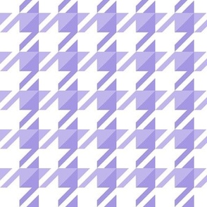 EXTRA SMALL Modern Bicolor Purple Lilac and White Timeless Abstract Geometric Houndstooth 