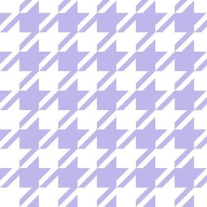 EXTRA SMALL Modern Pastel Lilac Light Purple and White Timeless Abstract Geometric Houndstooth 