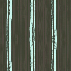 Organic Bohemian Stripes in coffee brown and mint green