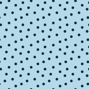 Polka dots navy and light blue