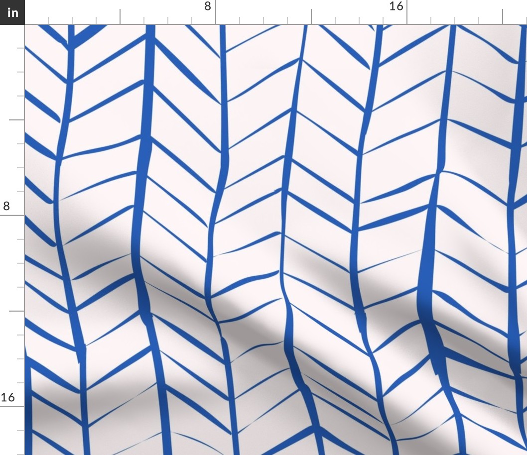 blue and white zig zag stripe