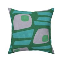 Abstract Retro Quad Arrangement - Green