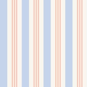 Candy Cane Stripes (Medium) - Windmill Wings Blue, Salmon Peach, Simply White  (TBS205)