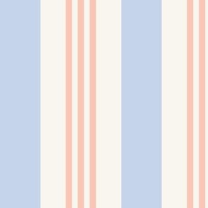 Candy Cane Stripes (Large) - Windmill Wings Blue, Salmon Peach, Simply White  (TBS205)