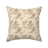 Tropical Beige Paisley Pattern-Small 