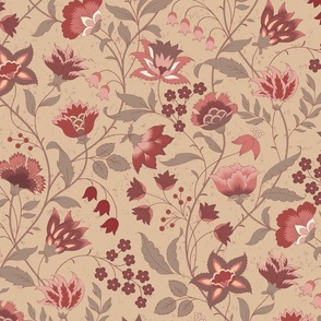 Chintz Floral in Almond - Large