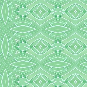  Green Kaleidoscope Geometric Shapes