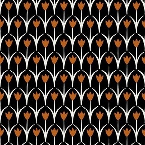 (S) Little forest flowers / tulips black white and orange