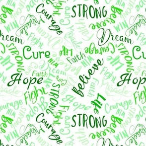 words of hope - shades of green