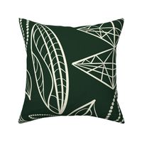 Brew Bliss: Abstract Coffee Bean Green Pattern-LARGE