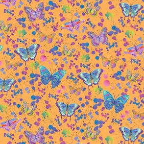 Painted Butterflies-Tangerine-M