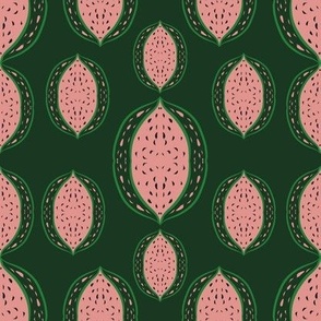 Caribbean Guava  Pattern, Dark Green, Medium