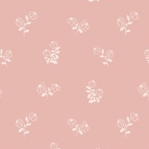 Cream daisies in pink background - Minimal blender pattern