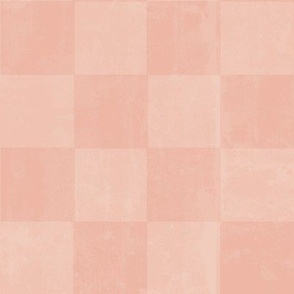 Distressed Checkerboard in Peach