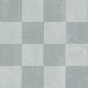 Distressed Checkerboard in Soft Cool Gray