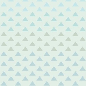 Tiny Triangles in Gradient Muted Blues and Taupe