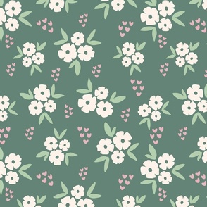 Modern-Green-Floral-and-Pink-Hearts