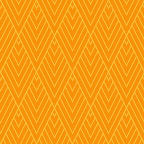 Geometric Retro Deco Orange and Yellow