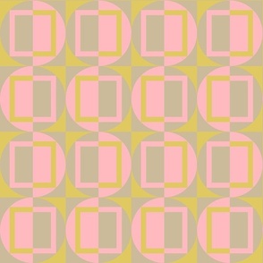 Deco Mod Pink and Chartreuse