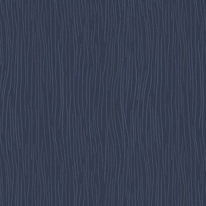 medium // Navy Blue Rain Stripes Hand Drawn