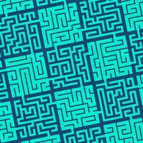 Checkerboard Maze A - turquoise