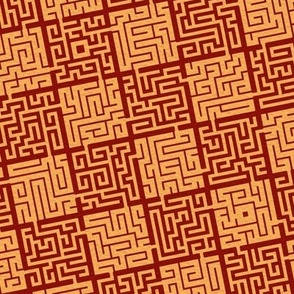 Checkerboard Maze A - blood orange