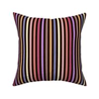 Narrow Stripe - Warm Multi-Coloured