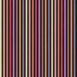 Narrow Stripe - Warm Multi-Coloured