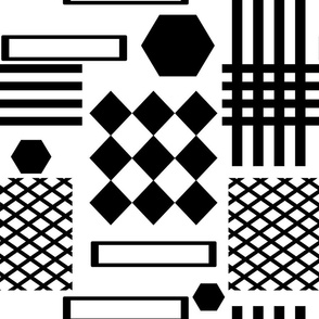  Scandian black and white geometric pattern  