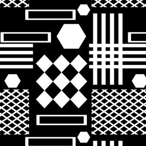  Scandian black and white geometric pattern