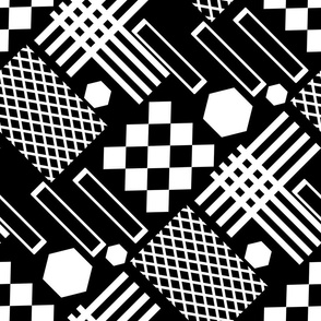Scandian black and white geometric pattern