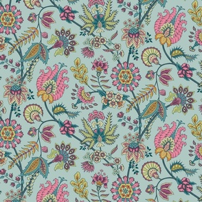 INDIAN FLORAL - Blue