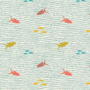 [Medium] School of Fish // Pink, Yellow & Aqua