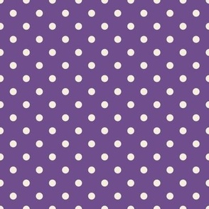 Violet and Cream Polka Dots