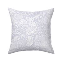 beautiful floral ornate paisley light pastel lavender and off-white- large scale